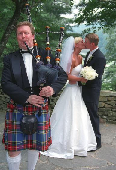 A Dream Wedding at The Chimneys in Big Canoe: Bagpipes and North Georgia Mountain Views